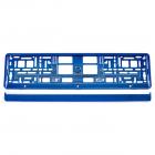 Number plate plastic, metallic blue