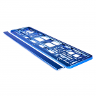 Targa in plastica, blu metallizzato