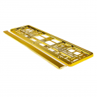 Number plate plastic, metallic gold