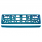 Number plate plastic, metallic turquoise