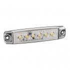 LED-valo, 6 LEDiä, 12/24V, valkoinen, 96*20*9mm