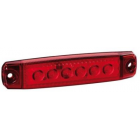 LED-valo, 6 LEDiä, 12/24V, punainen, 96*20*9mm