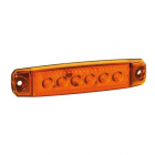 LED-valo, 6 LEDiä, 12/24V, oranssi, 96*20*9mm