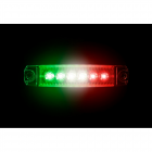  Led-valo 12/24V, 6 SMD, vihreä, valkoinen punainen-Italia, 96*20mm