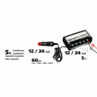 Ohjain 5 sisääntulolla, 12V/24V, 60cm kaapeli