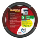 Wheel cover Radica Ø42-44cm, black-wood imitation