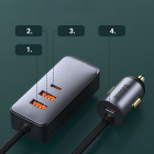 Baseus laturi 2xUSB/2xUSB-C 120W 12/24V