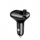 Baseus FM-lähetin 2xUSB+USB-C 12/24V