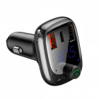 Baseus FM-lähetin 2xUSB+USB-C 12/24V