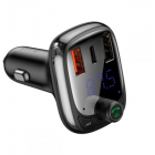 Baseus FM-lähetin 2xUSB+USB-C 12/24V