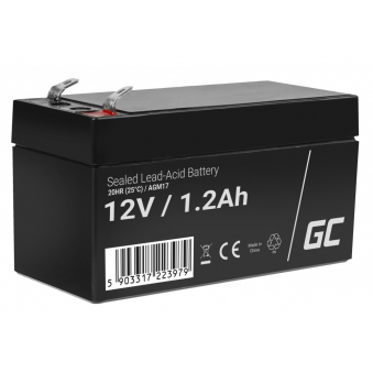 Green Cell 12V 1,2Ah AGM 97x45x57mm, S104-AGM17