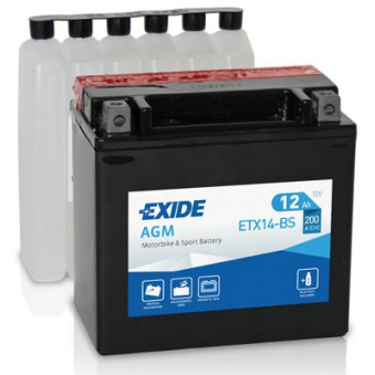 12V 12Ah YTX14-BS AGM 150x87x145+- Exide, S106-4597
