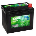  Lawn tractor battery Exide 12V 24Ah 197x132x186-+
