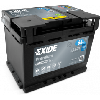 Exide Premium 64Ah640A 242x175x190-+, S106-EA640