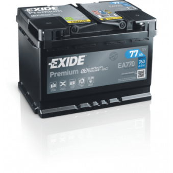 Exide Premium 77Ah760A 278x175x190-+, S106-EA770