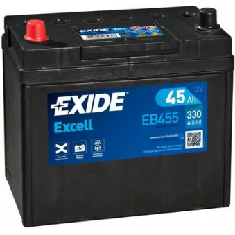 Exide Excell 45Ач 330А 237x127x227+-, S106-EB455