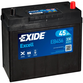 Exide Excell 45 Ач 300 А 234x127x220-+J, S106-EB456