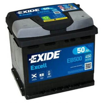 Exide Excell 50Ah 450A 207x175x190+, S106-EB500