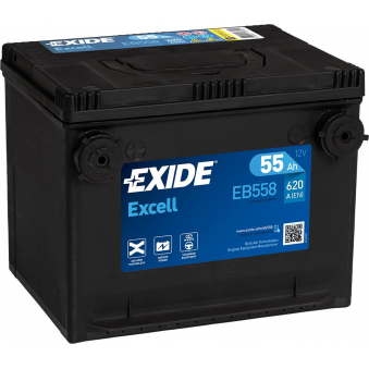 Exide Excell 55Ah 620A 230x180x186+ – JAV, S106-EB558