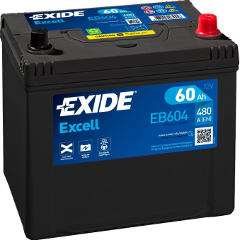 Exide Excell 60Ah 390A 230x172x220-+, S106-EB604