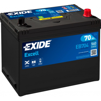 Exide Excell 70Ah 540A 266x172x223-+, S106-EB704