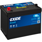 Exide Excell 70Ач 540А 266x172x223+-