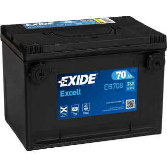 Exide Excell 70Ah740A 260x180x186+ - ASV, S106-EB708