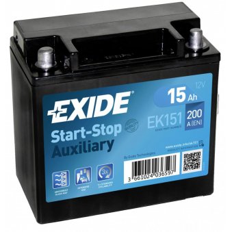 Exide AGM 15Ah 200A 150x90x145+-, S106-EK151