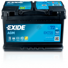 Exide AGM 72Ah 760A 278x175x190-+
