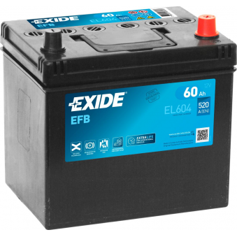 Exide EFB 60Ач 520А 230x173x222-+, S106-EL604