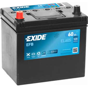 Exide EFB 60Ач 520А 230x173x222+-, S106-EL605