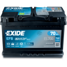 Exide EFB 70Ач 760А 278x175x190-+