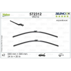 Valeo Silencio Aquablade 572312 бескаркасная щётка стеклоочистителя, с подогревом