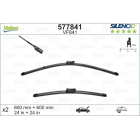 Valeo Silencio XTRM 600+600mm 577841 бескаркасные щётки стеклоочистителя