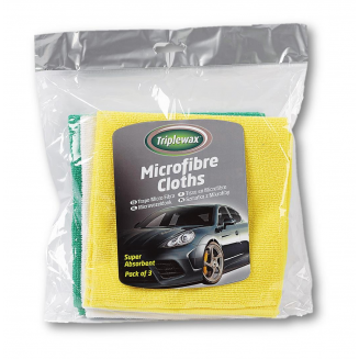 Mikrošķiedras lupatiņas 3 gab 100%pe Triplewax, S112-CTA024