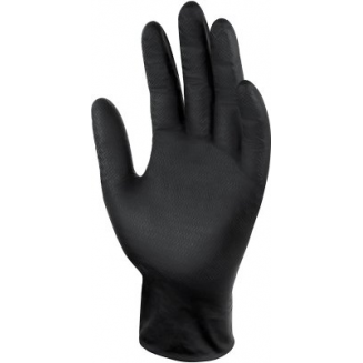 Guanti in gomma (L) 80 pz/conf. neri, S120-48902