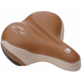 Saddle wide, with reflector, brown, S123-6289