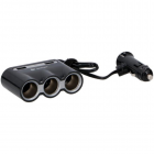 Charger 3 cigarette lighter sockets +2 USB sockets