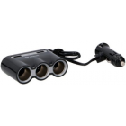 Charger 3 cigarette lighter sockets +2 USB sockets