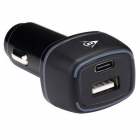 Laturi USB A+USB C 5V 2.4A 18W 12/24V