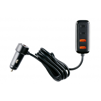 Autolaadija 12-24V USB A+C  jaoturiga, S131-304687