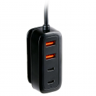 Autolaadija 12-24V USB A+C  jaoturiga