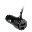 Autolaadija 12-24V USB A+C  jaoturiga