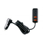 Autolaadija 12-24V USB A+C  jaoturiga