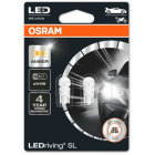 LED 12V W5W Ámbar 1W W2.1X9.5D 2ud