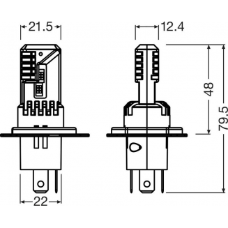 H4 LEDriving HL EASY 12V 6500K 2tk, S152-64193DWESY2