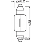 12V 3W SV7-8 l=28mm