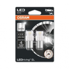12V LED P21/5W 6000K 1.7W BAY15D 2gab