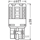 TL 12V 1W W3X16Q KELTAINEN LED STYL 2xblis