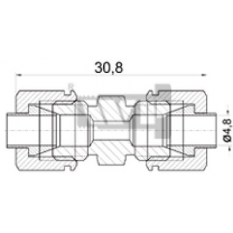 Toruühendus vask 4,75mm (3/16), S164-L150